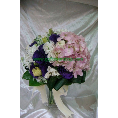 A081粉繡球+紫桔梗